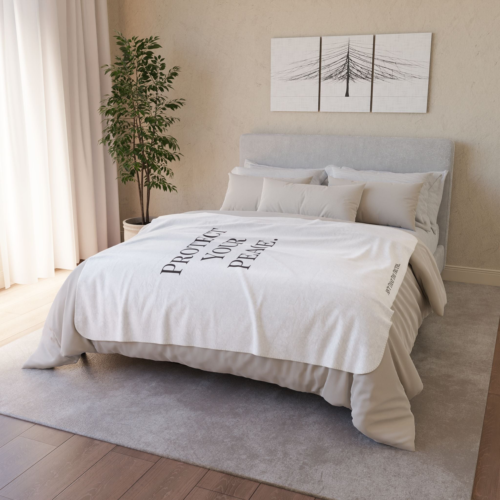 Protect Your Peace Sherpa Blanket